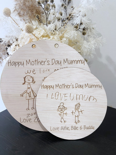 Mother's Day Plaques with Drawing