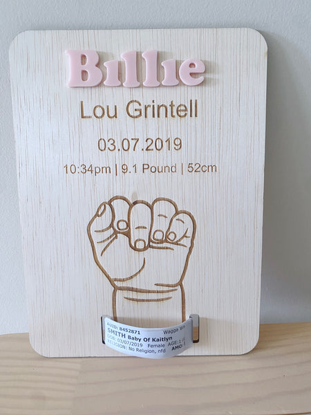 Hospital Band Plaque