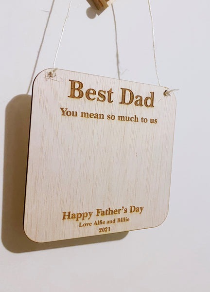 Personalised 'Best Dad' Plaque